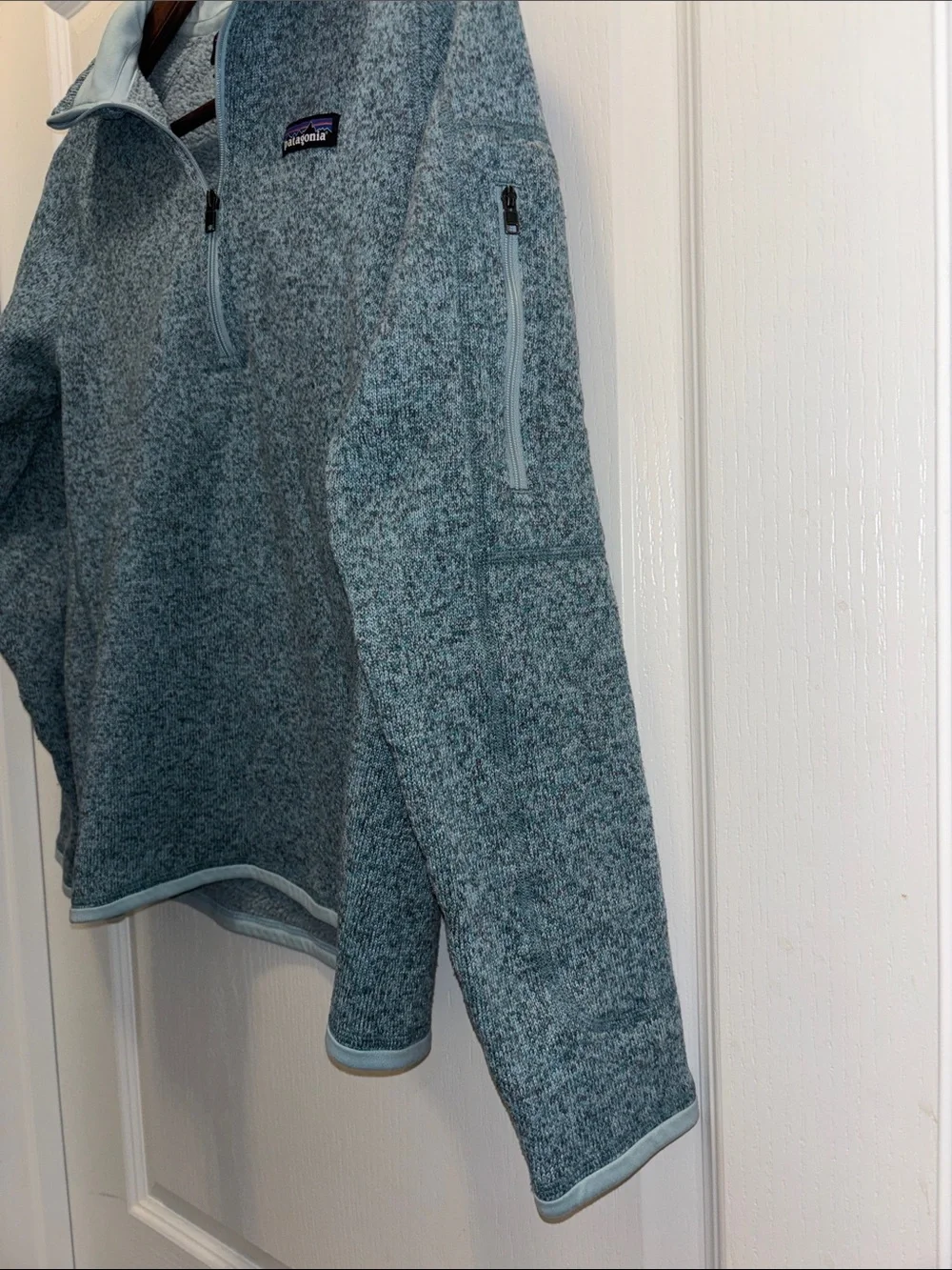 Patagonia Women’s Better Sweater 1/4-Zip Pullover Heathered Blue Size Medium